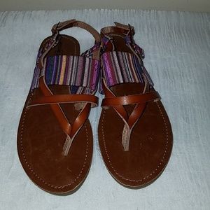 Mossimo Supply CO Erie Cognac Leather Sandal